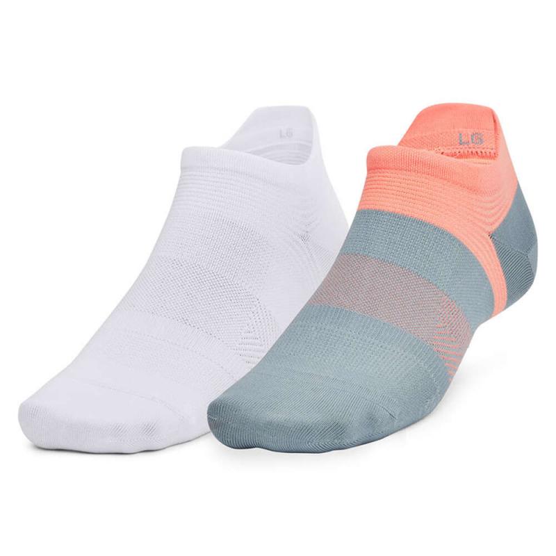 Under Armour Socks Womens Under Armour ArmourDry Run Lite No Show Tab Socks 2 Pack Multi XL Multi